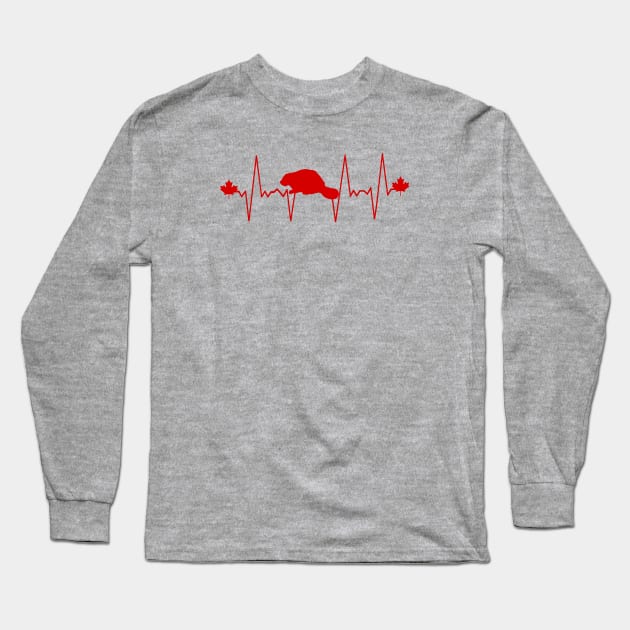 The Canadian Heartbeat Long Sleeve T-Shirt by KJKlassiks